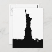 自由の女神シルエット ポストカード (正面/裏面)