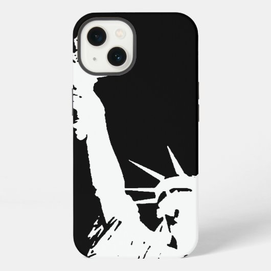 自由の女神シルエット iPhoneケース (裏面)