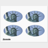 自由の女神ステッカー 楕円形シール (シート)