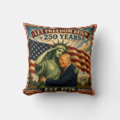 自由の女神トランプアメリカ建国250年7月4日愛 クッション (正面)