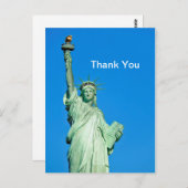 自由の女神ニューヨーク写真ありがとう ポストカード (正面/裏面)