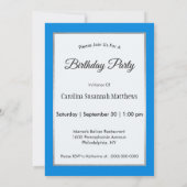 自由の女神ニューヨーク写真誕生日 招待状 (裏面)