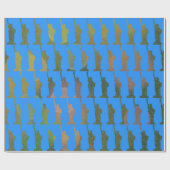 自由の女神ニューヨーク市テクスチエレガントャ ラッピングペーパー (フラット)