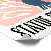 自由の女神ニューヨーク抽象芸術旅行フローラ ポスター (角)