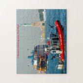 自由の女神ニューヨーク。クリスマスの挨拶 ジグソーパズル (縦)