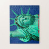 自由の女神ニューヨーク。クリスマスの挨拶 ジグソーパズル (縦)