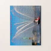 自由の女神ニューヨーク。クリスマスの挨拶 ジグソーパズル (縦)