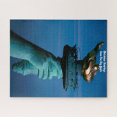 自由の女神ニューヨーク。クリスマスグリーティングジグ ジグソーパズル (横)