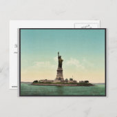 自由の女神ニューヨーク・ハーバークラシック写真 ポストカード (正面/裏面)