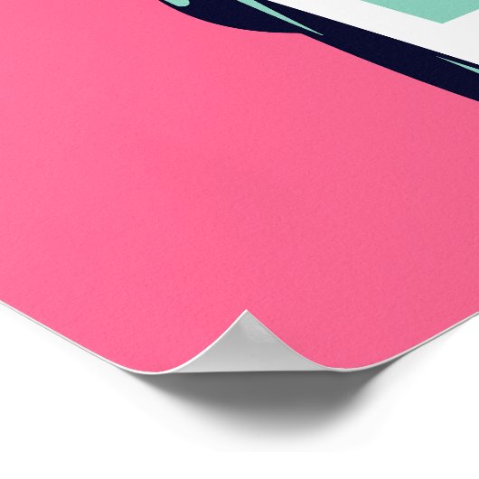 自由の女神ニューヨー鮮やかクポップ・アートのアート ポスター (角)