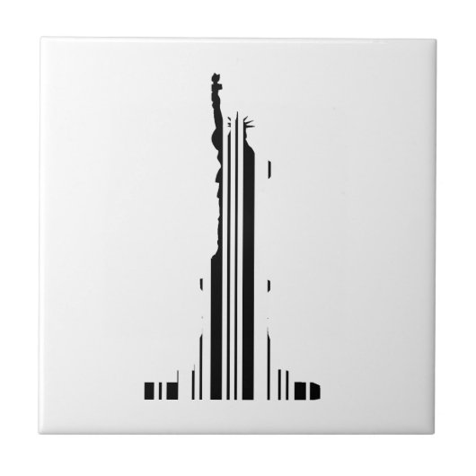 自由の女神バーコードニューヨークバーコード タイル (正面)