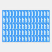 自由の女神パターエレガントン・ブルー・ニューヨーク ラッピングペーパーシート (正面3)