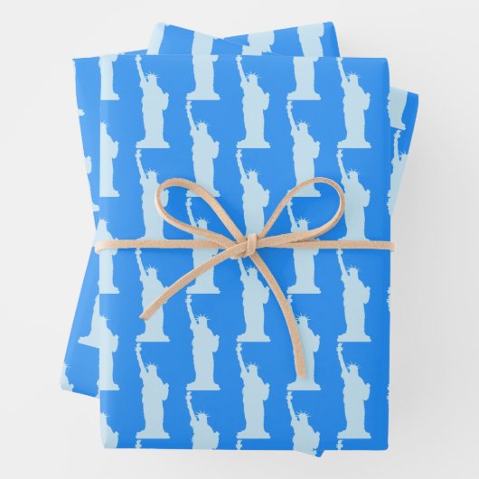 自由の女神パターエレガントン・ブルー・ニューヨーク ラッピングペーパーシート (インサイチュ)