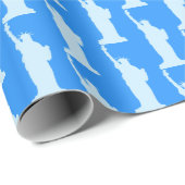 自由の女神パターエレガントン・ブルー・ニューヨーク ラッピングペーパー (ロールコーナー)