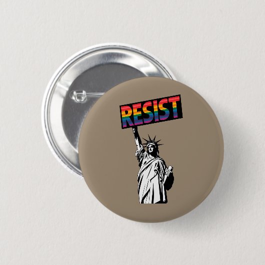 自由の女神フェミニストギフト 缶バッジ (正面&裏面)