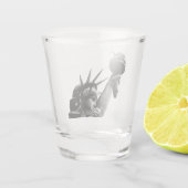 自由の女神ブラック&ホワイト ショットグラス (裏面)