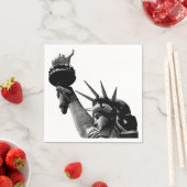 自由の女神ブラック&ホワイト スタンダードカクテルナプキン (インサイチュ)