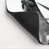 自由の女神ブラック&ホワイト マウスパッド (コーナー)