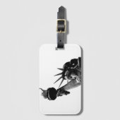 自由の女神ブラック&ホワイト ラゲッジタグ (正面縦)