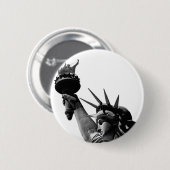 自由の女神ブラック&ホワイト 缶バッジ (正面&裏面)