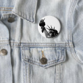 自由の女神ブラック&ホワイト 缶バッジ (インサイチュ)