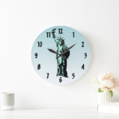 自由の女神ブルーウォールクロック ラージ壁時計 (ホーム)