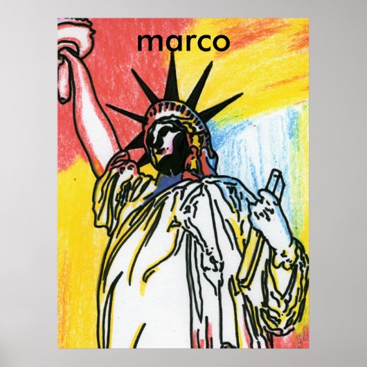 自由の女神ポスタープリント ポスター (正面)