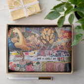 自由の女神ミックスメディアコラージュアート 薄葉紙 (ギフト)