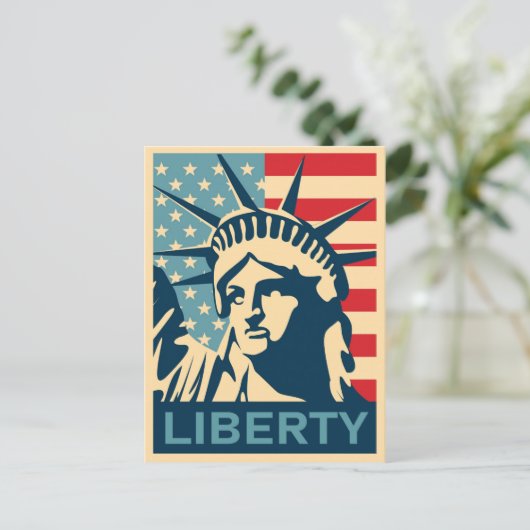 自由の女神ヴィンテージニューヨーク ポストカード (スタンド正面)