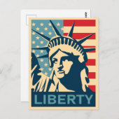 自由の女神ヴィンテージニューヨーク ポストカード (正面/裏面)