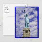 自由の女神像、エリス島、ニューヨーク ポストカード (正面/裏面)
