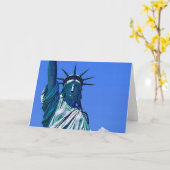 自由の女神像 カード (黄色い花)