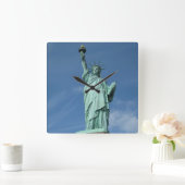 自由の女神像 スクエア壁時計 (ホーム)