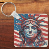 自由の女神像 ニューヨーク 愛国 アメリカ合衆国 自由 キーホルダー (正面)