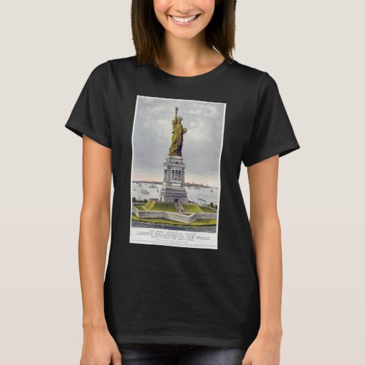 自由の女神像、バルトルディの大彫像 Tシャツ (正面)