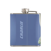 自由の女神名前をカスタムするフラスコ フラスク (裏面)