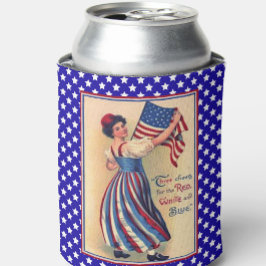 自由の女神愛国旗の星とストライプ 缶クーラー