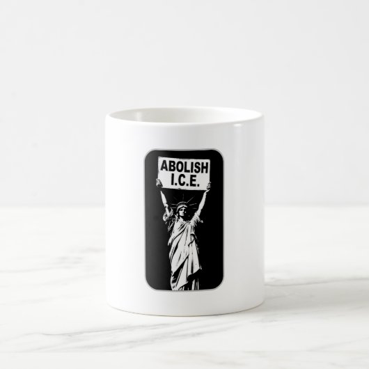 自由の女神抗議 – ICE廃止 コーヒーマグカップ (中央)