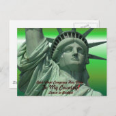 自由の女神泣き叫び ポストカード (正面/裏面)