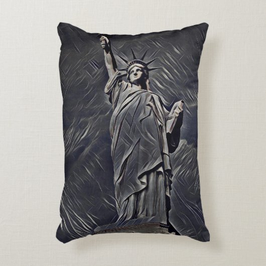 自由の女神絵画像 アクセントクッション (正面(垂直))