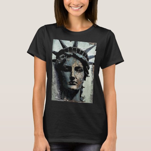 自由の女神芸術的描写自由 Tシャツ (正面)