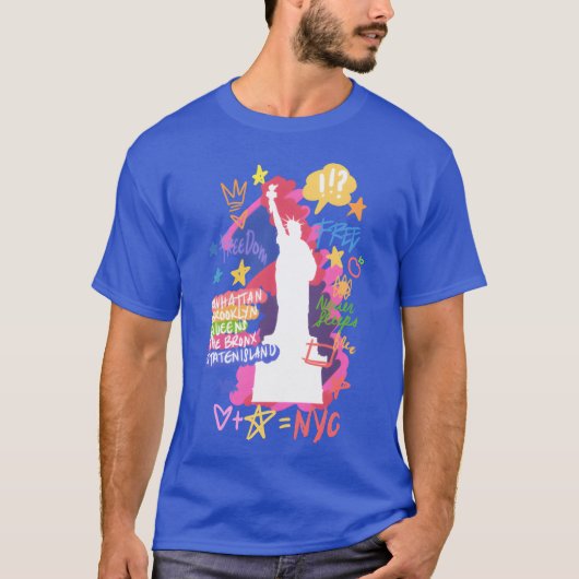 自由の女神観光客向けギフト Tシャツ (正面)