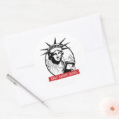 自由の女神読禁書 ラウンドシール (封筒)