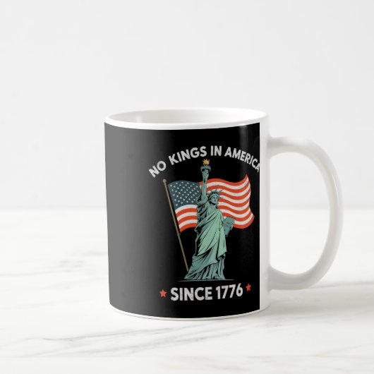 自由の女神4日7月No Kings In America Sin コーヒーマグカップ (右)