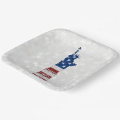 自由の女神7月4日グリッター紙プレート ペーパープレート (傾斜あり)