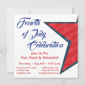 自由の女神7月4日パーティの招待状 招待状 (裏面)