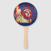 自由の女神7月4日ワードクラウド ハンドファン (裏面)