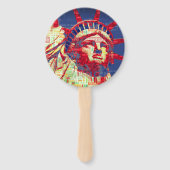 自由の女神7月4日ワードクラウド ハンドファン (正面)