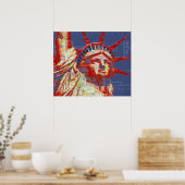 自由の女神7月4日ワードクラウド ポスター (キッチン)