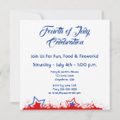自由の女神7月4日招待状 招待状 (裏面)